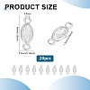 20Pcs 925 Sterling Silver Pave Clear Cubic Zirconia Connector Charms FIND-PH0028-74-2