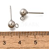 201 Stainless Steel Stud Earring Findings STAS-R156-01P-06-2