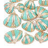 Spray Paint & Electroplate Sea Shell Pendants SSHEL-S262-09C-1