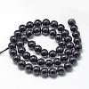 Natural Black Tourmaline Beads Strands G-R446-10mm-19-2