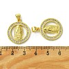 Brass Micro Pave Cubic Zirconia Pendants KK-H472-53F-G-3