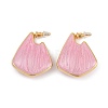 Brass Enamel Stud Earrings EJEW-Q391-01G-04-1