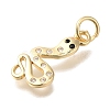Brass Micro Pave Cubic Zirconia Pendants KK-Q001-14G-2