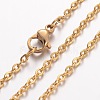 Ion Plating(IP) 304 Stainless Steel Necklace LS-STAS-J023-02G-2