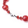 Glass Beaded Necklaces NJEW-L049-01-3