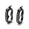 Rack Plating Brass Micro Pave Cubic Zirconia Twister Clasps ZIRC-I012-16B-RS-1
