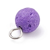 Natural Lava Rock Pendants PALLOY-JF01076-3