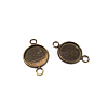 Brass Cabochon Connector Settings KK-E058-AB-NF-3