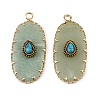 Natural Green Aventurine & Synthetic Turquoise Carved Pendants GG-CBA5963-02B-1