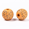 Painted Natural Wood Beads WOOD-T021-53B-10-2