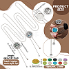 2Pcs 2 Styles Adjustable Stainless Steel Hollow Flat Round Diffuser Locket Pendant Lariat Necklaces NJEW-PH0001-49-2