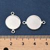 Flat Round Brass Connector Cabochon Settings KK-K414-13D-S-3