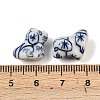 Animal Theme Blue and White Porcelain Beads PORC-Z007-05B-3