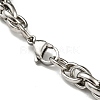 201 Stainless Steel Rope Chain Bracelets STAS-Z056-16P-3