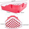 Plastic Small Animal Triangle Toilet Trainer Corner AJEW-GA0001-34A-2