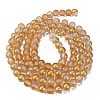 Frosted Transparent Glass Bead Strands GLAA-P065-8mm-02-5