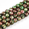 Baking Paint Glass Beads Strands DGLA-N003-10mm-B07-1
