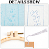 DIY Flower Pattern Paper Bookmark Embroidery Making Kits DIY-WH0304-311-4