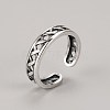 Unisex 925 Sterling Silver Cuff Rings RJEW-BB70725-A-1