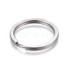 304 Stainless Steel Split Key Ring Clasps STAS-L226-007D-1