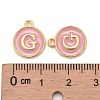 Golden Plated Alloy Enamel Charms ENAM-S118-07G-3
