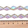 Electroplate Glass Beads Strands EGLA-B010-01A-HR02-4