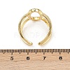 Brass Micro Pave Cubic Zirconia Cuff Rings for Women RJEW-F186-02G-4