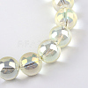 Electroplate Glass Beads Strands EGLA-Q062-8mm-A02-2