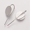 Brass Earring Hooks KK-A093-P-2