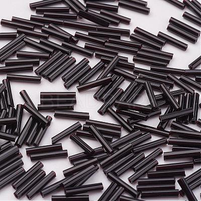 Glass Bugle Beads SEED-E001-6mm-49#-1