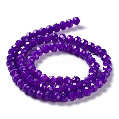 Baking Paint Imitation Jade Glass Bead Strands DGLA-A034-J8MM-A27-1