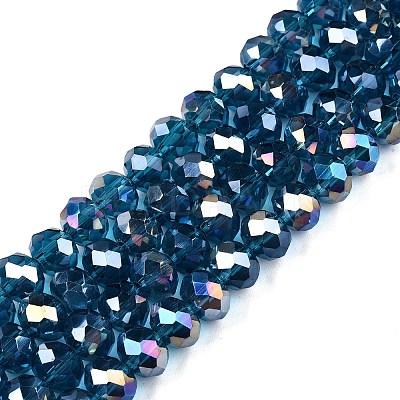 Electroplate Glass Beads Strands EGLA-A044-T8mm-B27-1