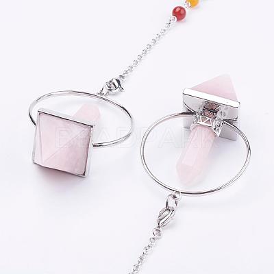 Chakra Gemstone Pyramid Dowsing Pendulums G-F515-01B-1