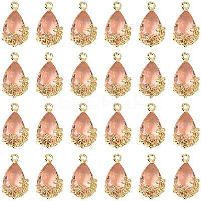 Transparent Glass Pendants GLAA-FZ0001-02K-1