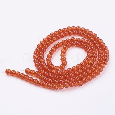 Spray Painted Crackle Glass Beads Strands X-CCG-Q001-6mm-09-1