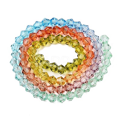 Gradient Color Baking Paint Glass Bead Strands DGLA-A039-T2mm-A015-1