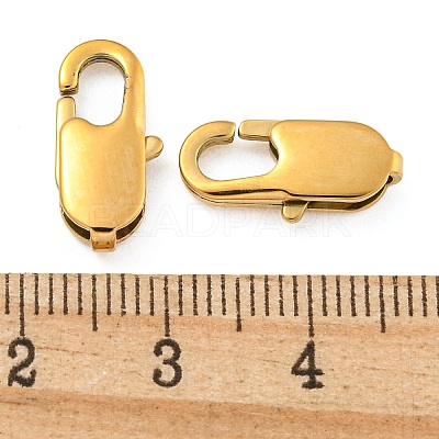 Ion Plating(IP) 304 Stainless Steel Lobster Claw Clasps STAS-G201-06E-G-1