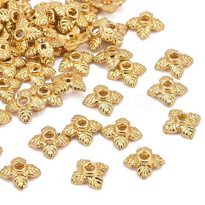 Tibetan Style Alloy Bead Caps TIBEB-Q018-G-FF-1