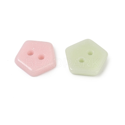 2-Hole Glass Buttons PORC-R010-03-1