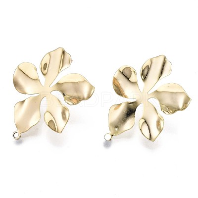 Brass Stud Earring Findings KK-T056-24G-NF-1