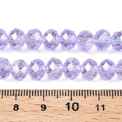Electroplate Glass Beads Strands EGLA-A044-T8mm-B17-1