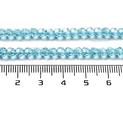 Electroplate Transparent Glass Beads Strands EGLA-A035-T4mm-A08-1