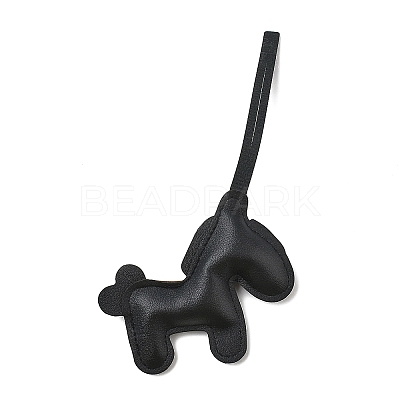 Horse PU Leather Pendant Decorations HJEW-A012-01E-1