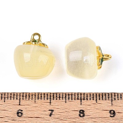 Transparent Glass Apple Pendants X1-DGLA-E004-16K-1