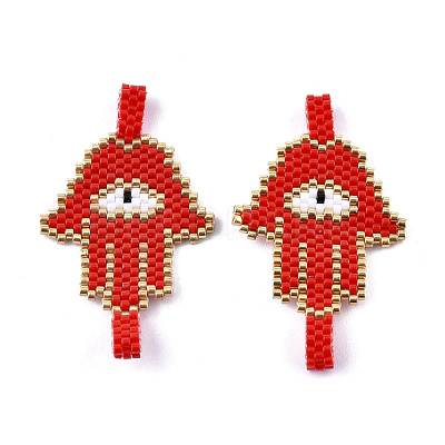 Handmade Seed Beads Links Connectors SEED-I012-07A-1