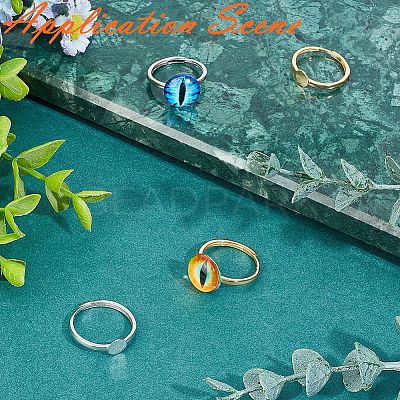 Non-Tarnish 304 Stainless Steel Pad Ring Settings STAS-K278-11A-P-1
