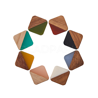 Resin & Wood Cabochons RESI-CJ0001-25-1