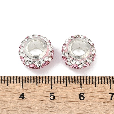 Alloy Rhinestone Clay Pave Beads ALRI-D300-02S-06-1