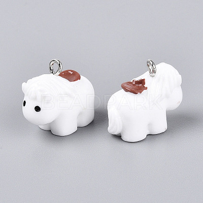 Opaque Resin Pendants RESI-N046-01-1
