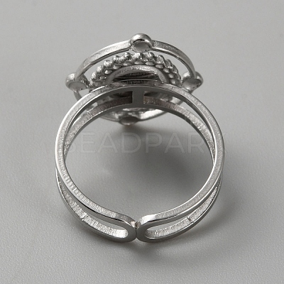 304 Stainless Steel Cuff Ring Findings FIND-WH0148-125B-P-1